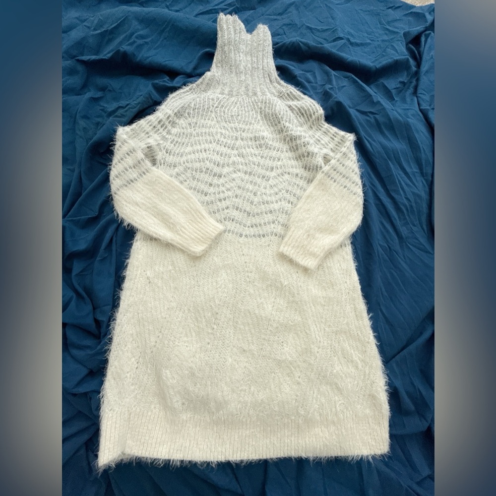 Sleeping on snow Turtleneck Sweater Dress medium